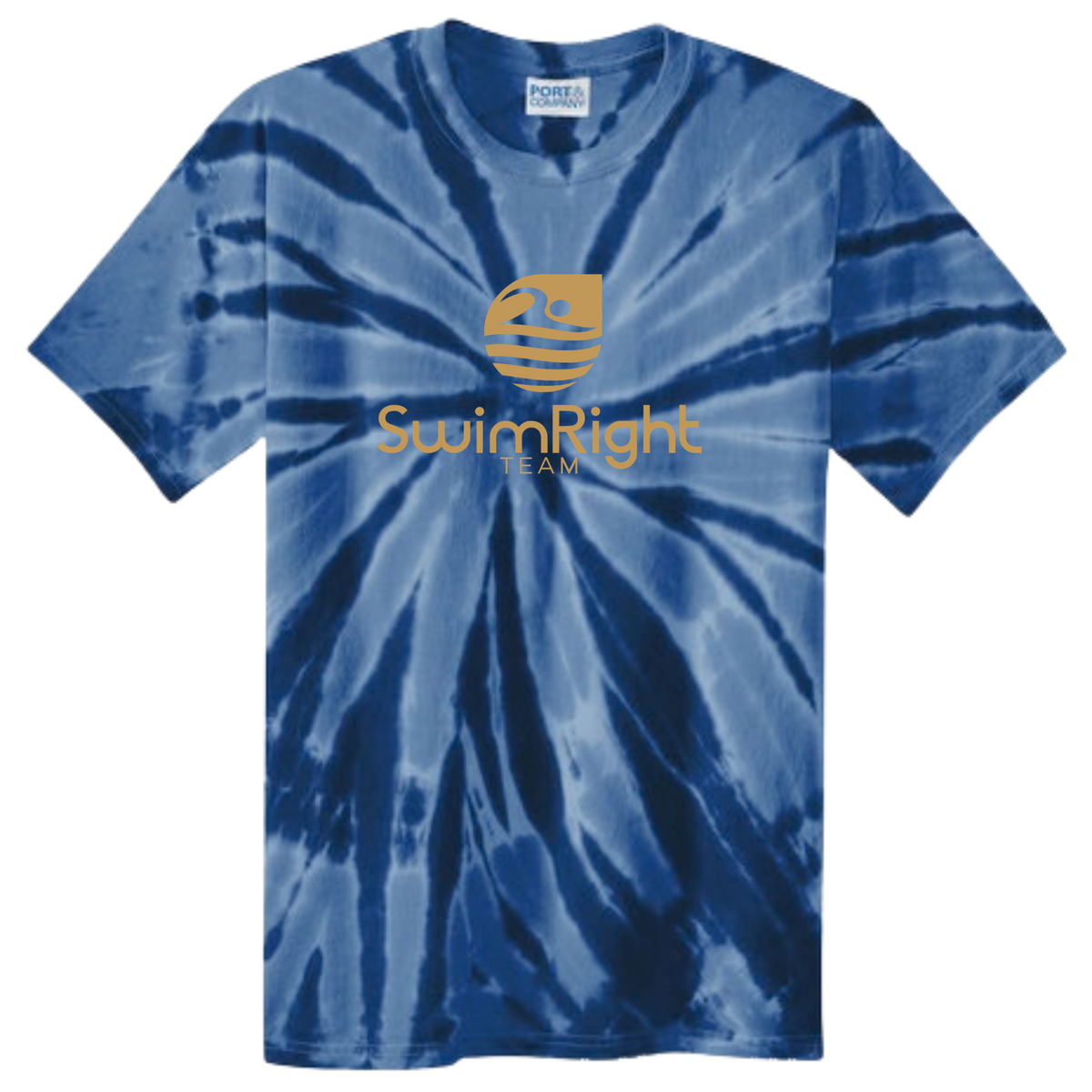 Tie Dye Short Sleeve T-Shirt (Customized) - SwimRight Team