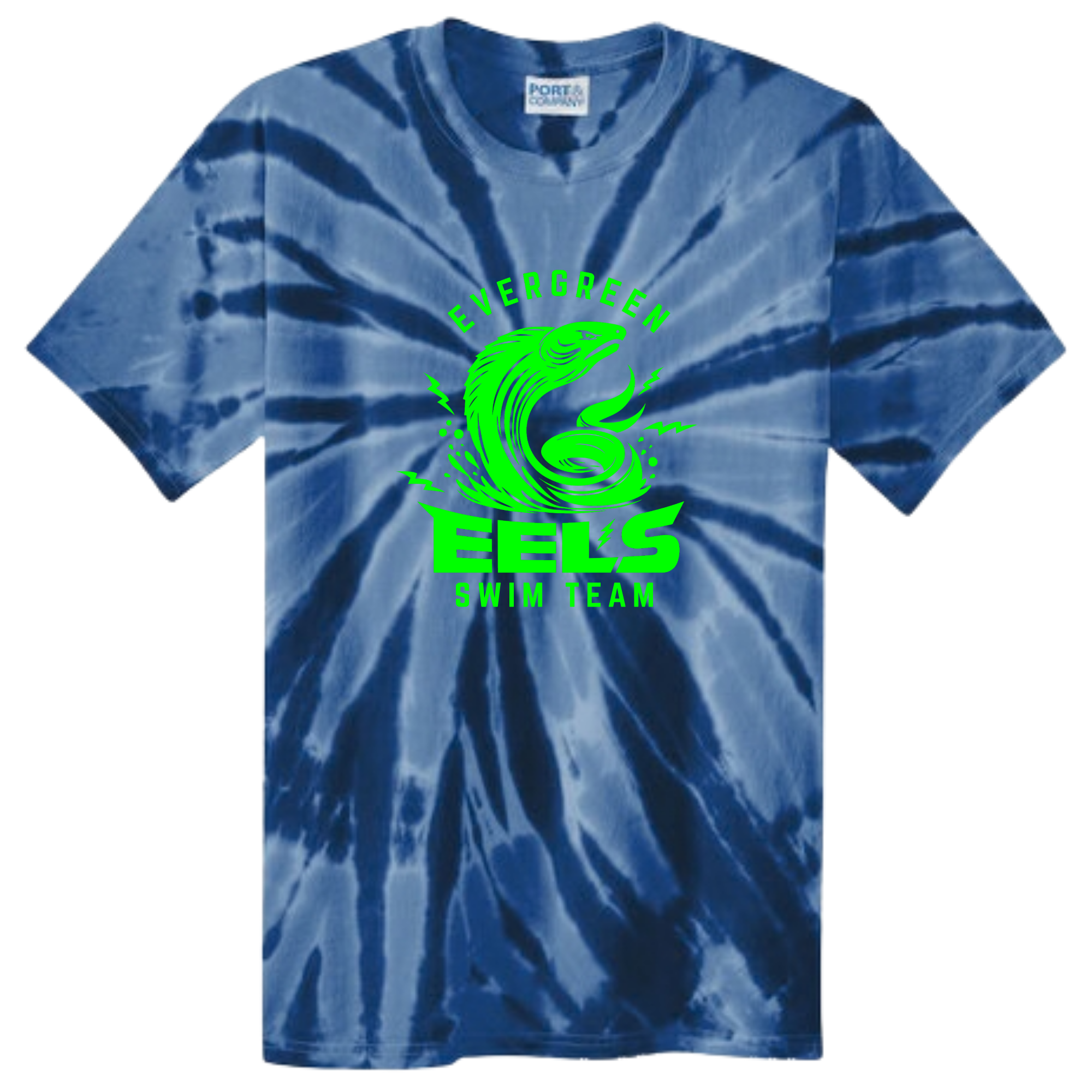Tie Dye Short Sleeve T-Shirt (Customized) - Evergreen Eels