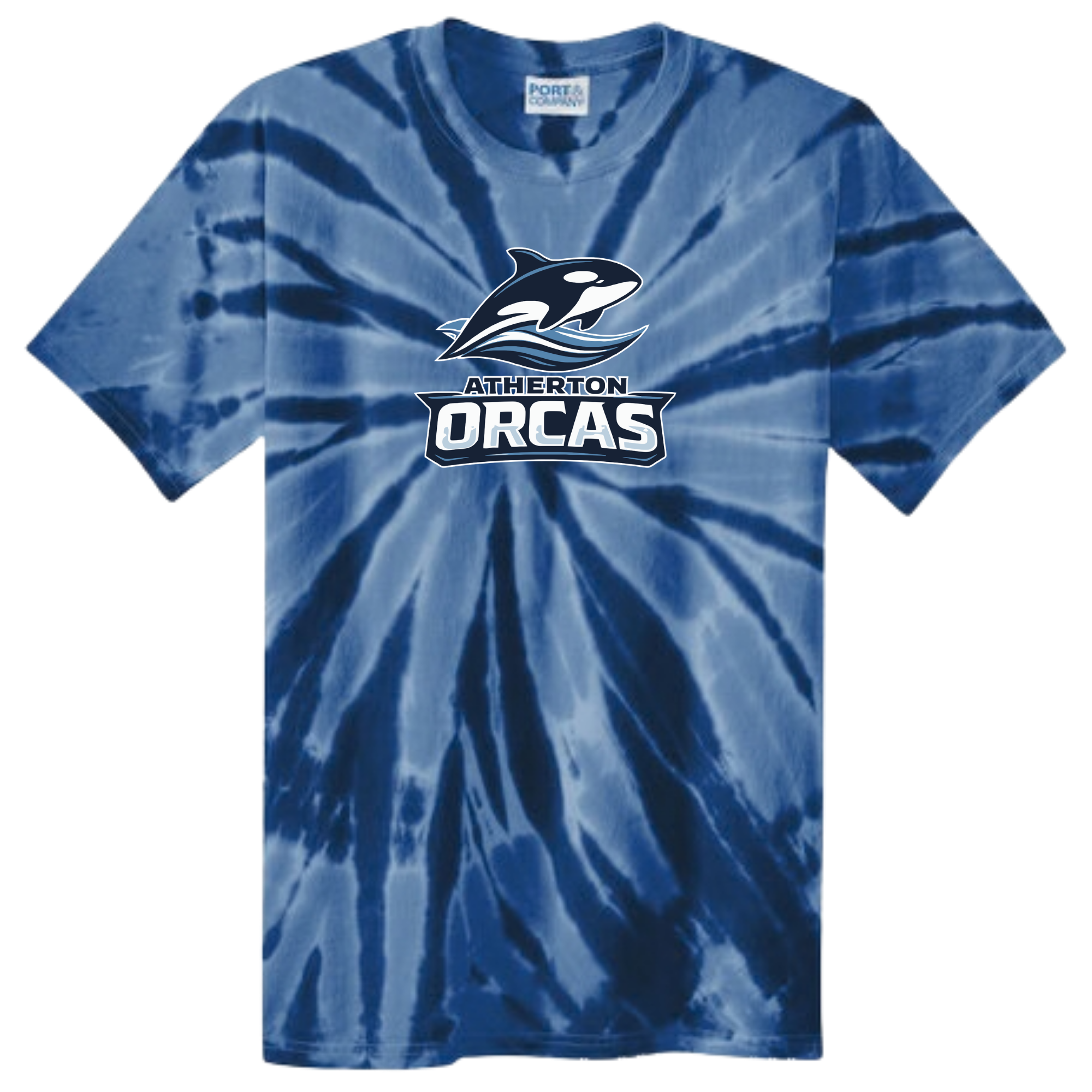 Tie Dye Short Sleeve T-Shirt (Customized) - Atherton Orcas