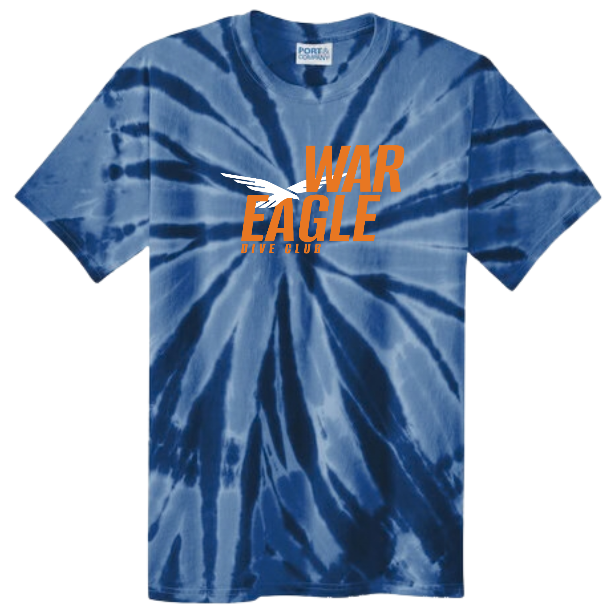 Tie Dye Short Sleeve T-Shirt (Customized) - War Eagle Dive Club