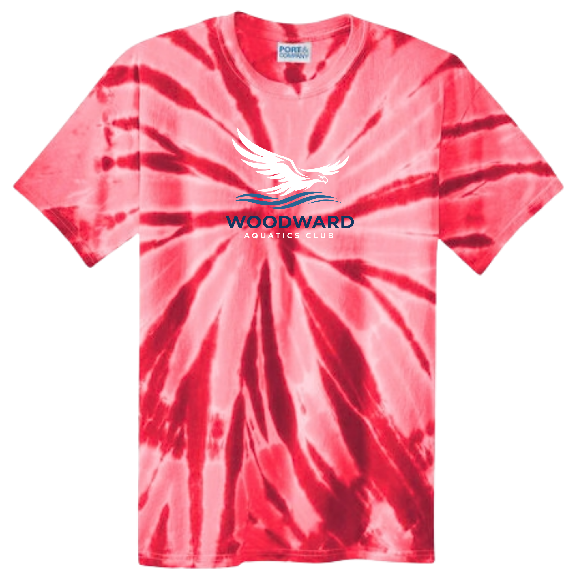 Tie Dye Short Sleeve T-Shirt (Customized) - Woodward Aquatics Club