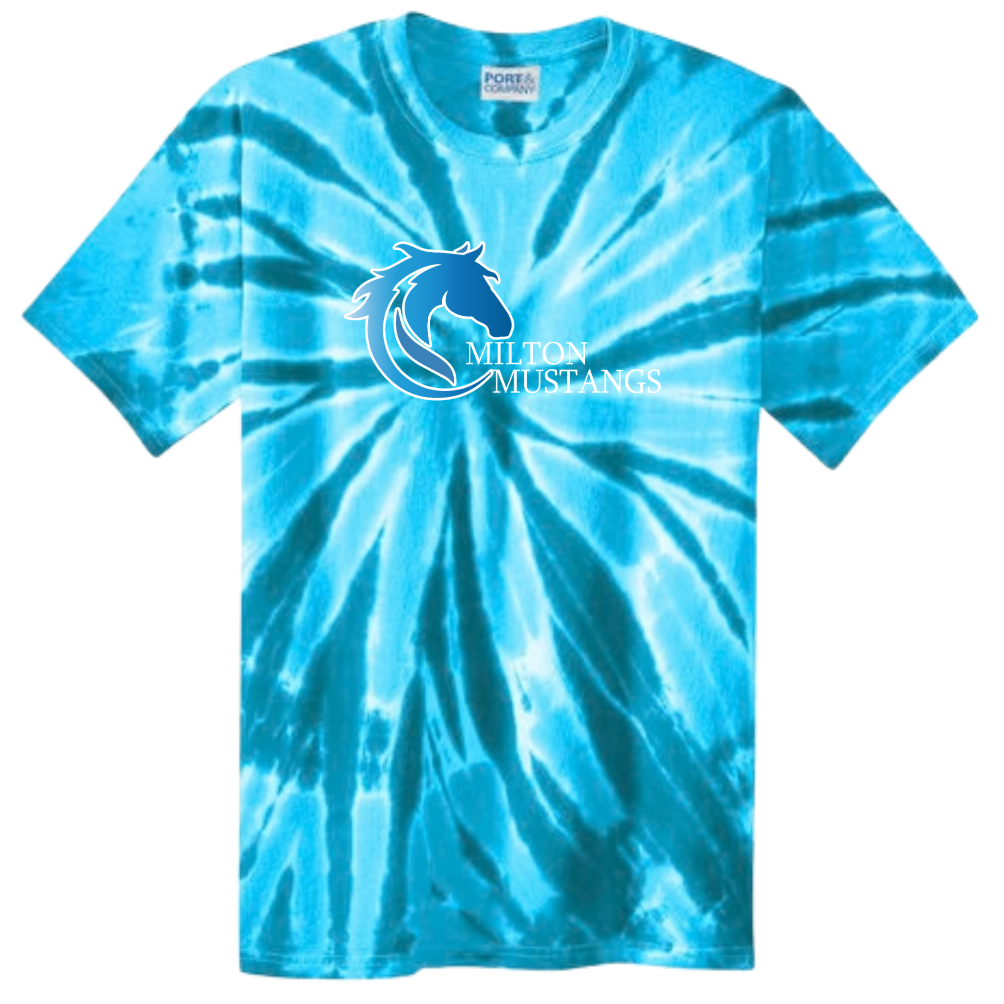 Tie Dye Short Sleeve T-Shirt (Customized) - Milton Mustangs
