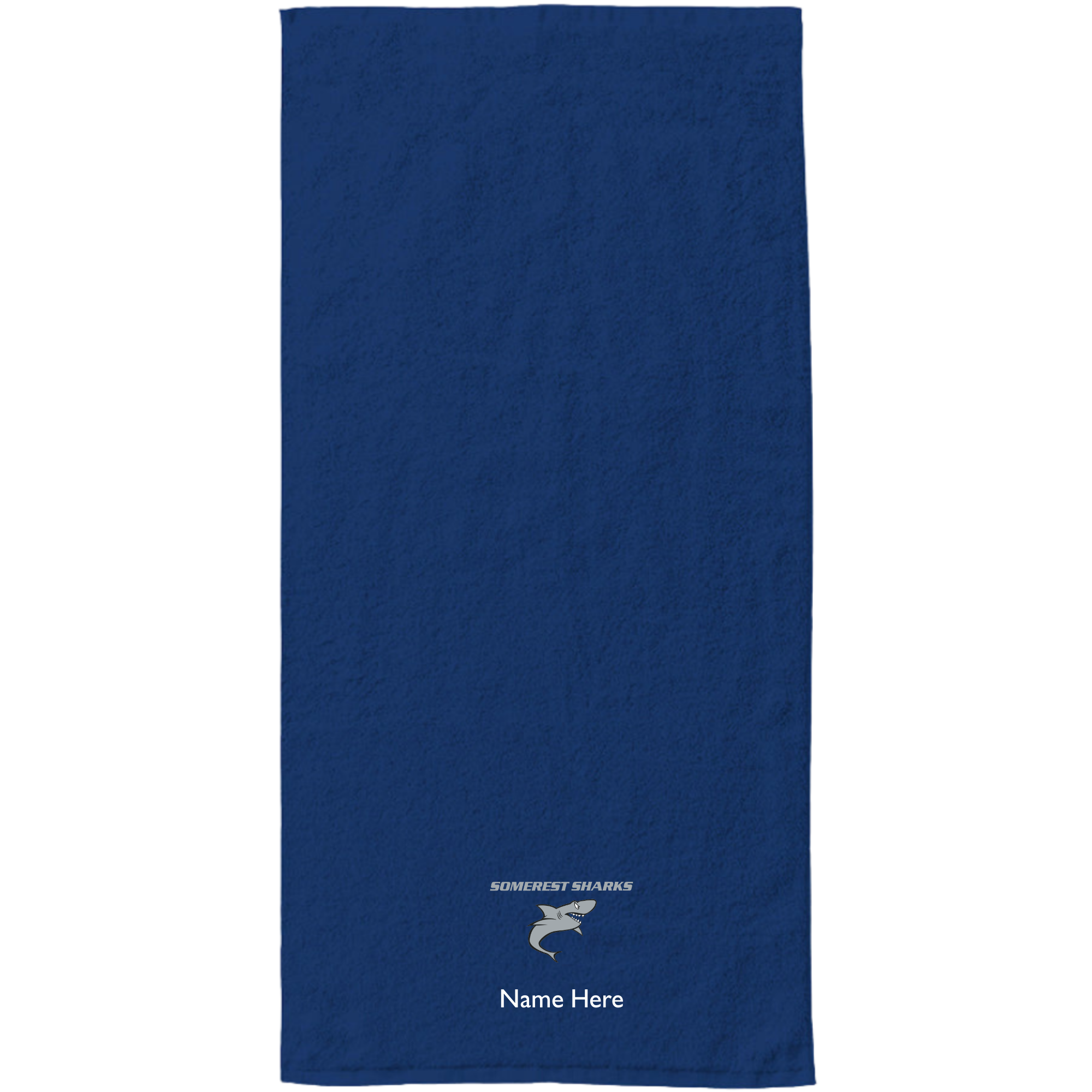 34" x 70" Velour Towel (Embroidered) - Somerset Sharks
