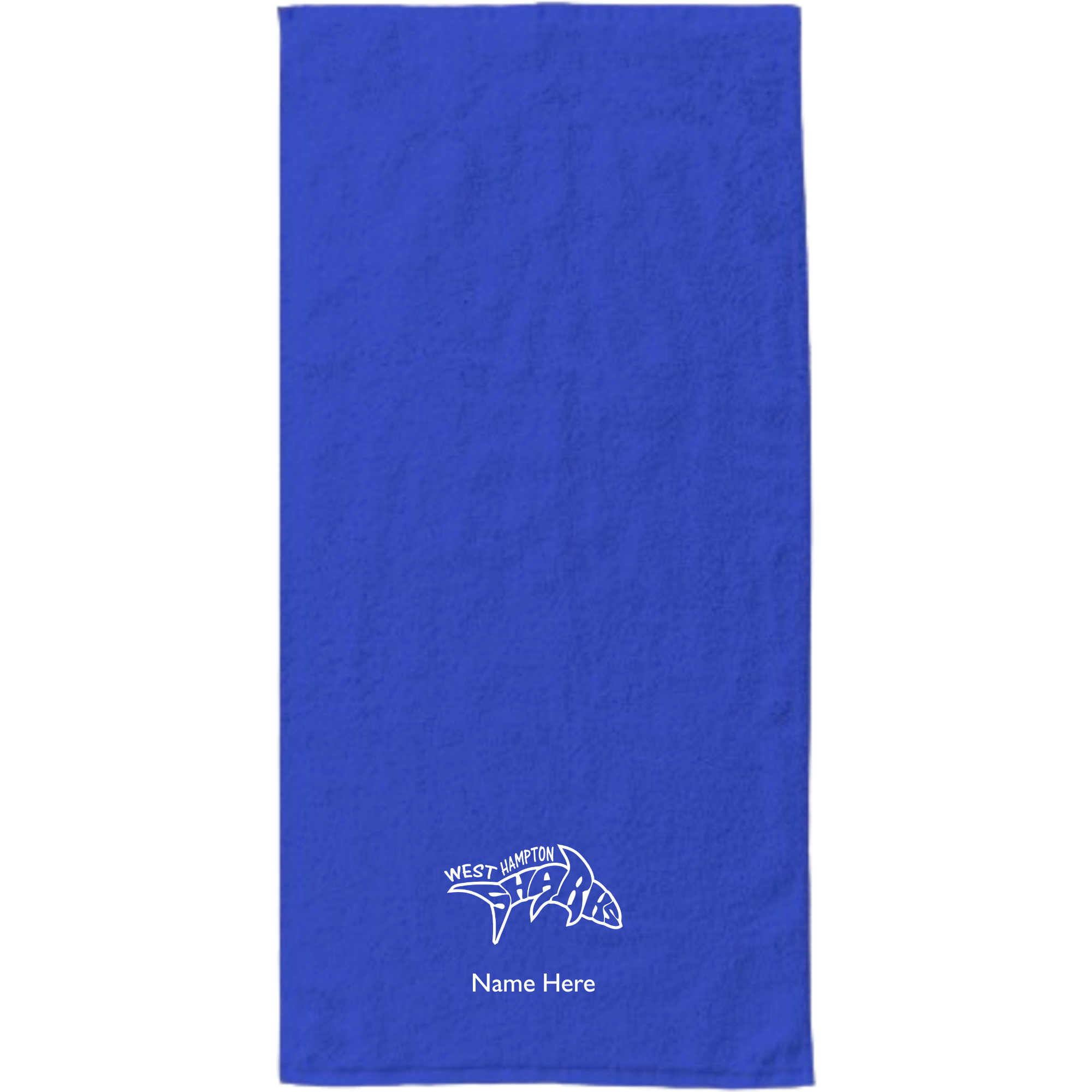 34" x 70" Velour Towel (Embroidered) - West Hampton Sharks