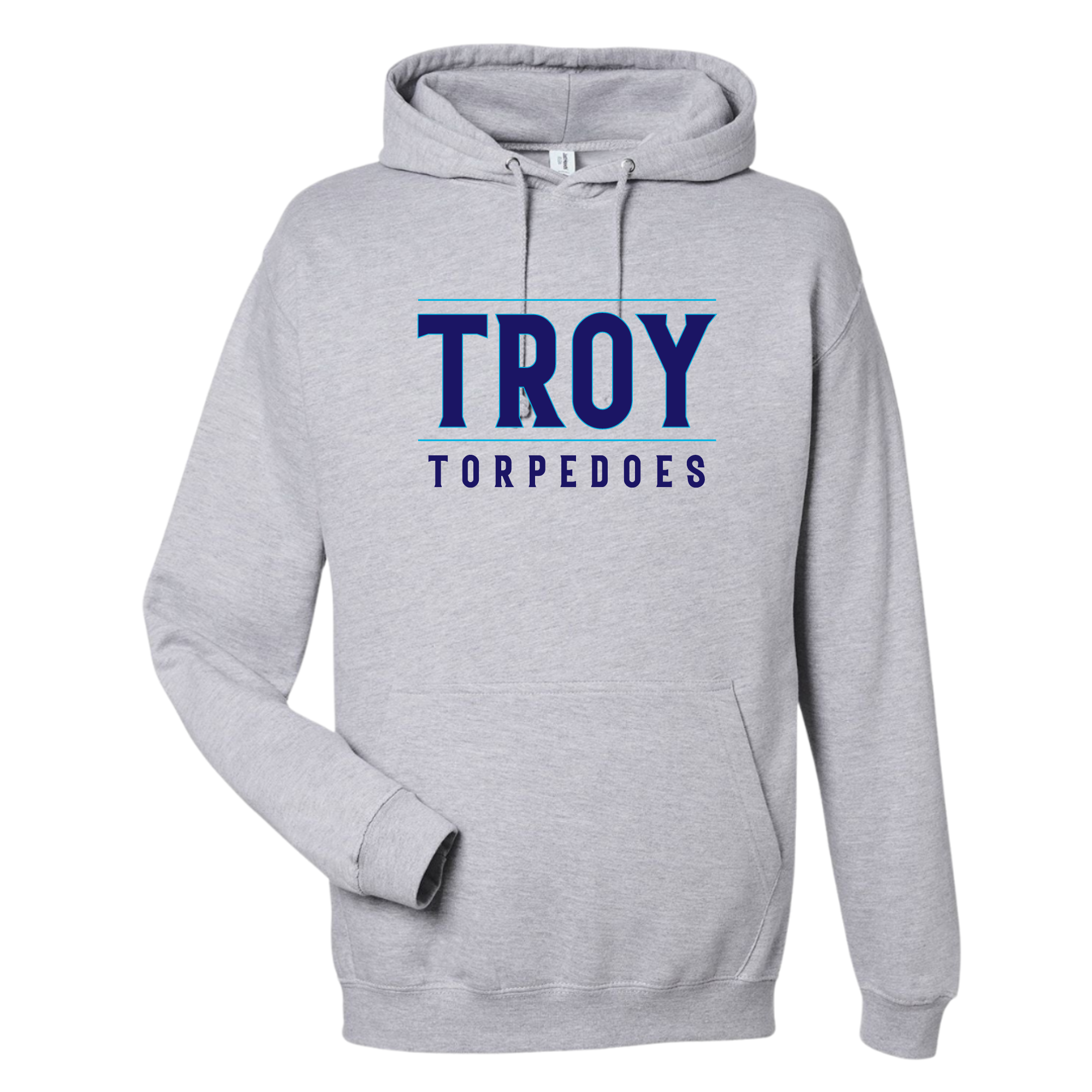 Medium Weight Unisex Hooded Sweatshirt Text Logo (Customized) - Troy Torpedoes