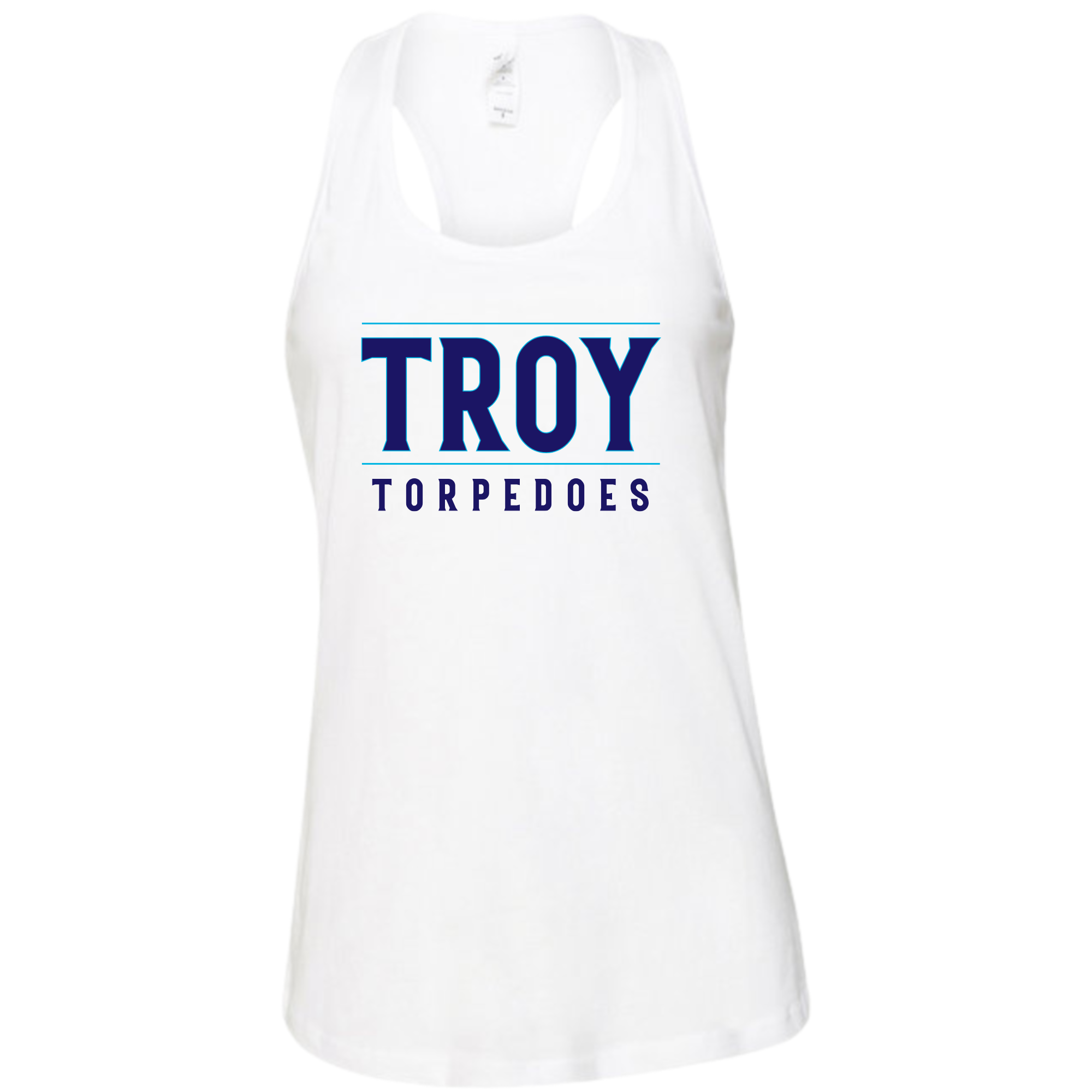 Ladies' Racerback Flowy Tank Text Logo (Customized) - Troy Torpedoes