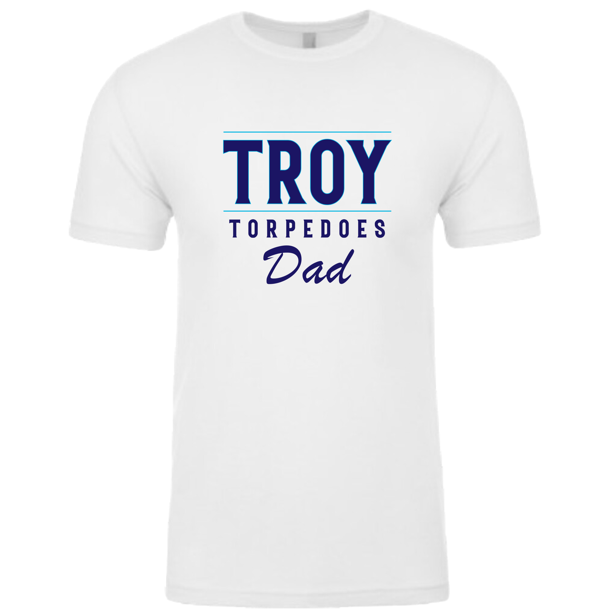 Short Sleeve T-Shirt Text Logo Swim Dad (Customized) - Troy Torpedeos