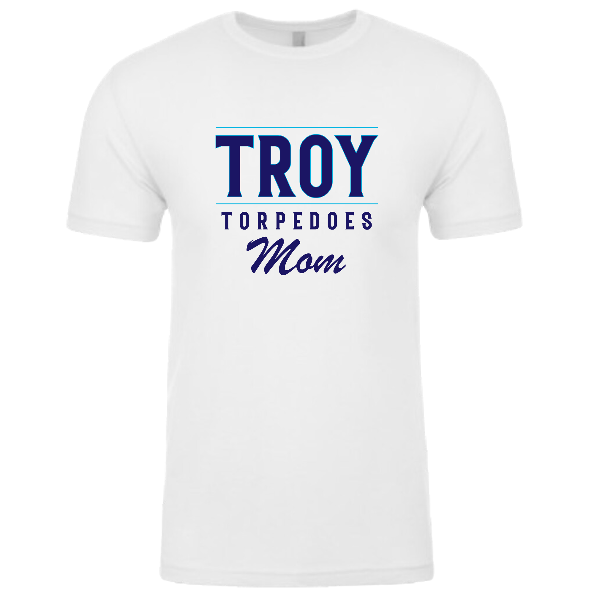 Short Sleeve T-Shirt Text Logo Swim Mom (Customized) - Troy Torpedeos