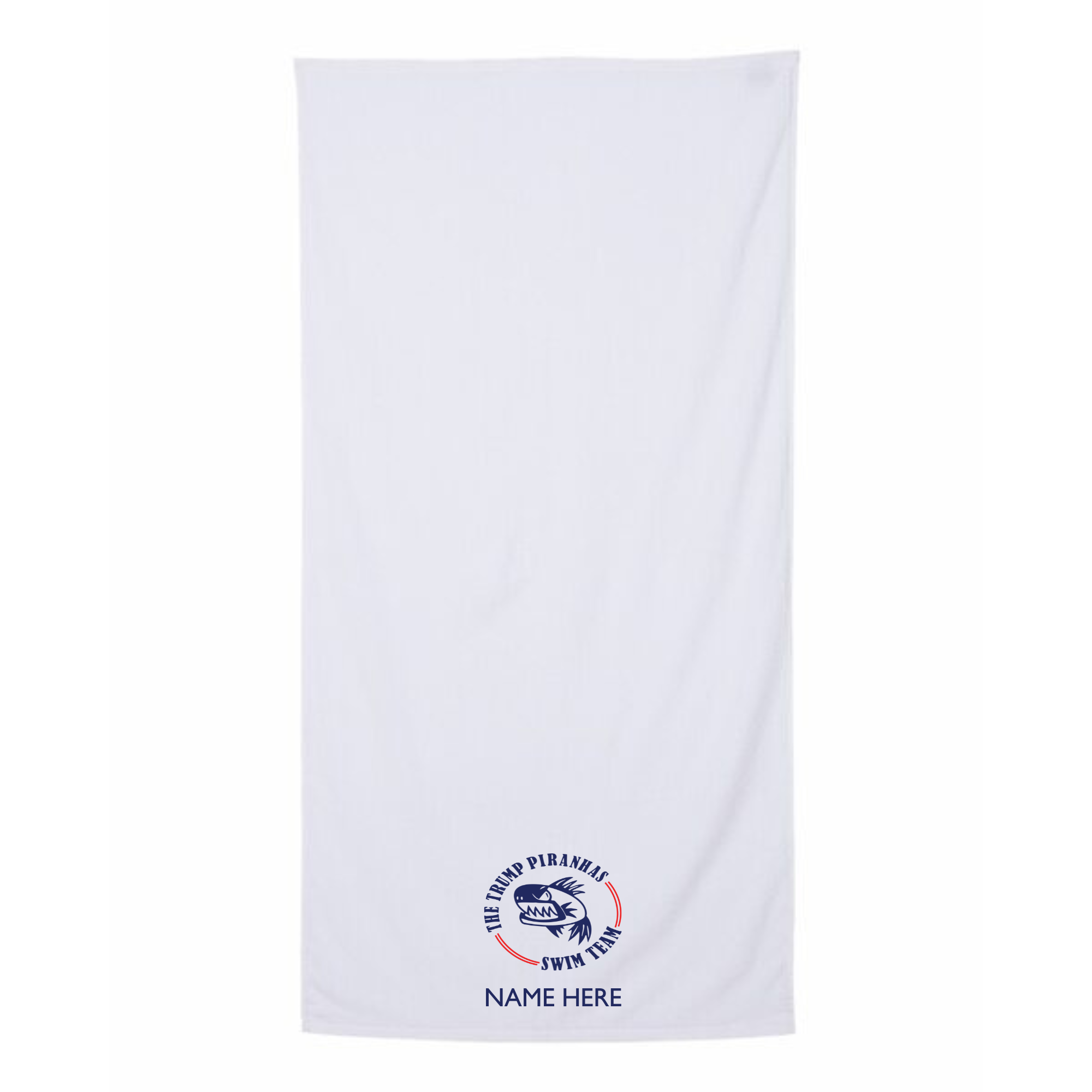 34" x 70" Velour Towel (Customized) - Trump Piranhas