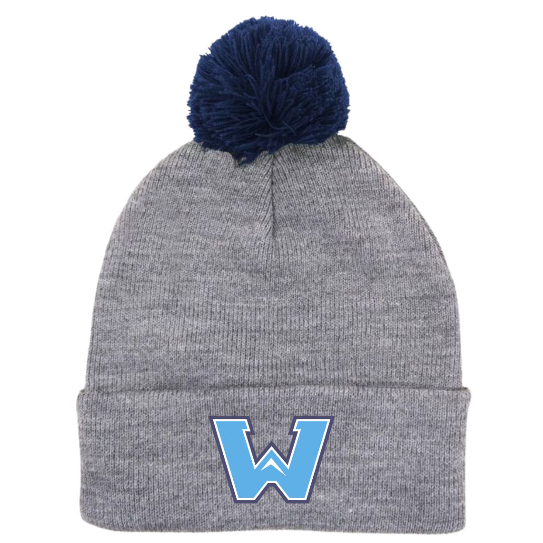 Puff Ball Beanie (Customized) - Watauga High School