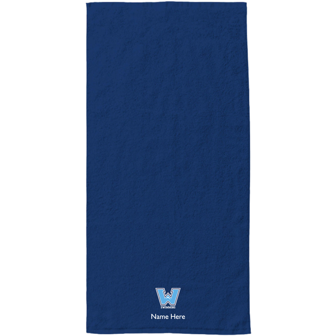 34" x 70" Velour Towel (Customized) - Watauga High School