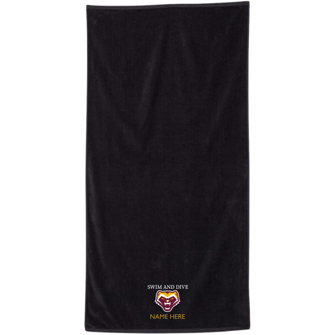 34" x 70" Velour Towel (Customized) - Walker School