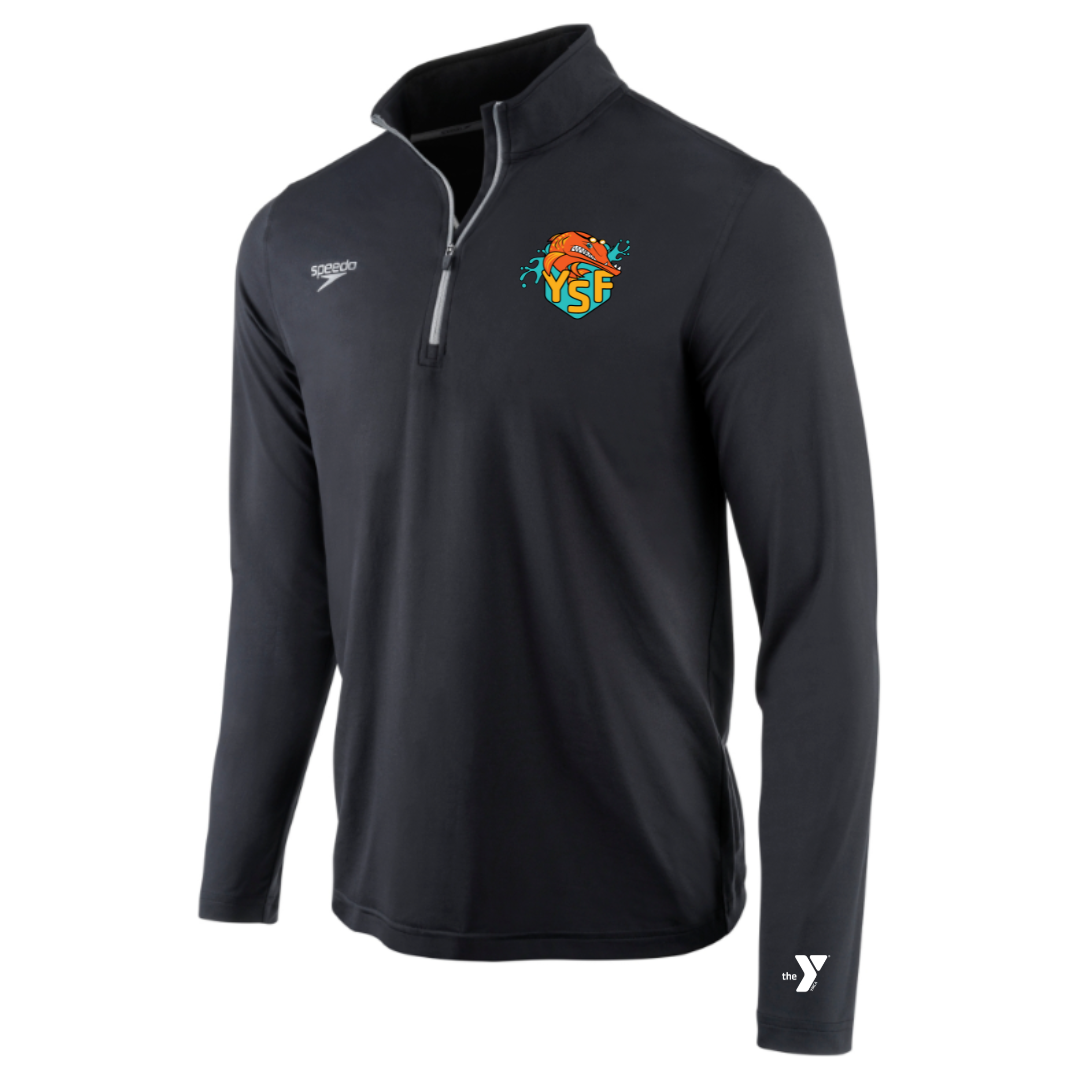 Speedo Jersey 1/4 Zip Long Sleeve Shirt - Team Warmup (Customized) - YMCA of South Florida