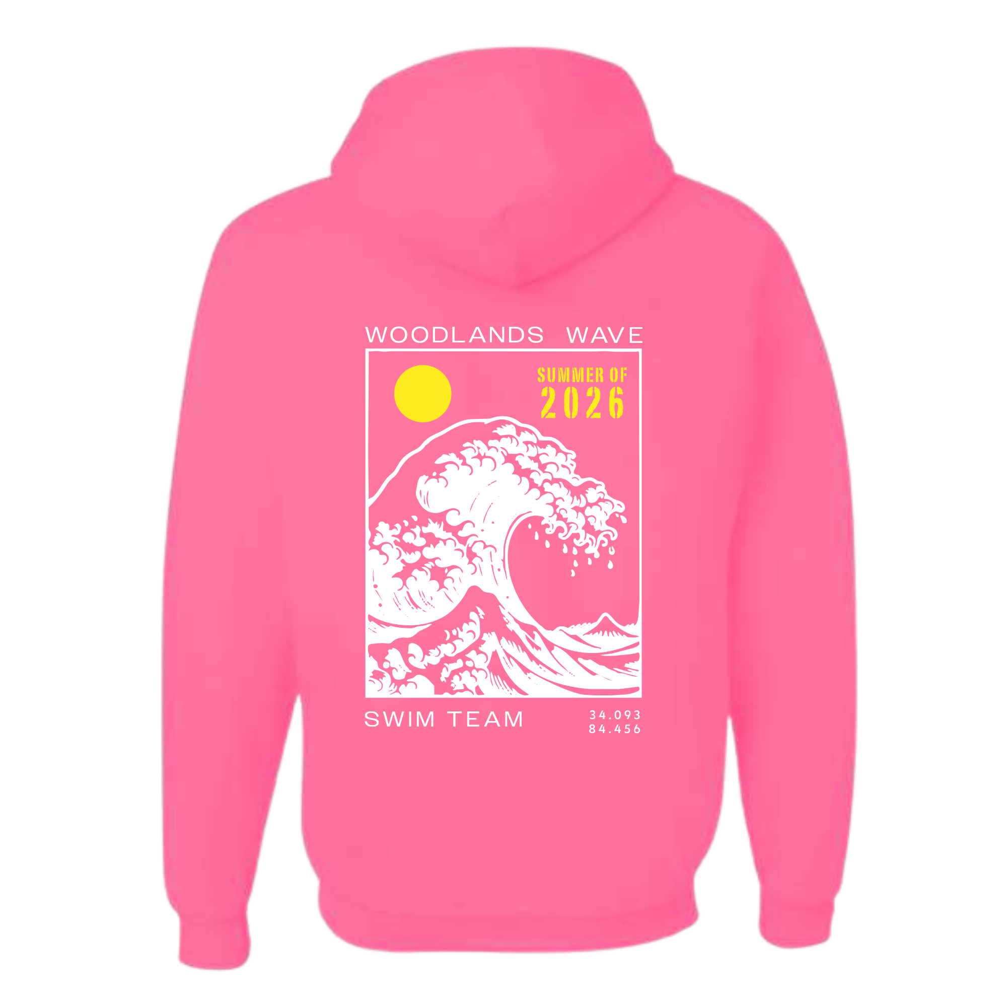 Medium Weight Unisex Hooded Sweatshirt (Customized) - Woodlands Wave Summer Hoodie