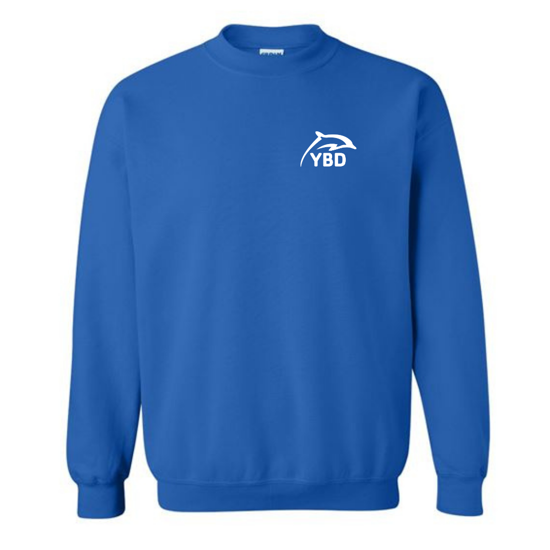 Medium Weight Unisex Crew Neck Sweatshirt (Customized) - Y Blue Dolphins