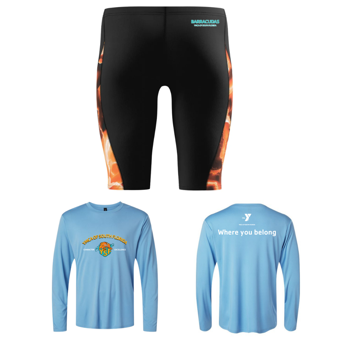 YMCA South Florida Male Swimmer Starter Bundle - Jammer