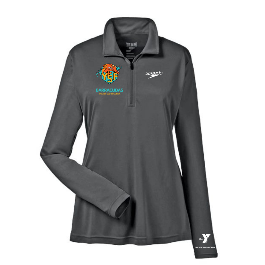 Women's Zone Performance Quarter-Zip Pullover (Customized) - YMCA of South Florida