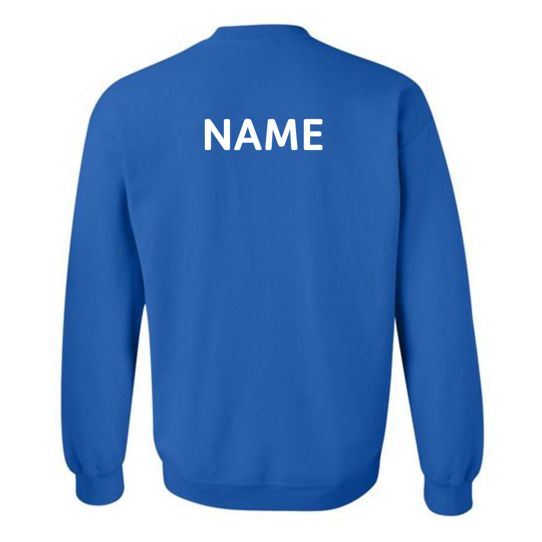 Medium Weight Unisex Crew Neck Sweatshirt (Customized) - Y Blue Dolphins