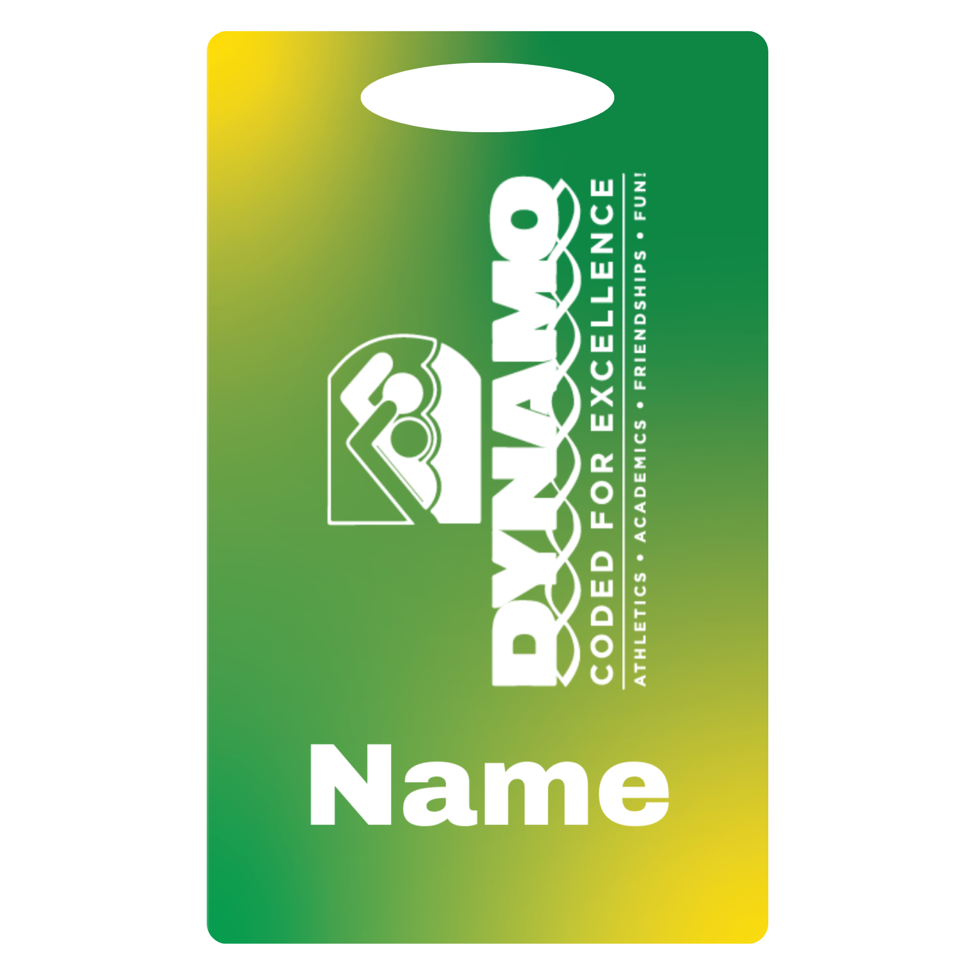 Aluminum Bag Tag (Customized) - Dynamo Swim Club