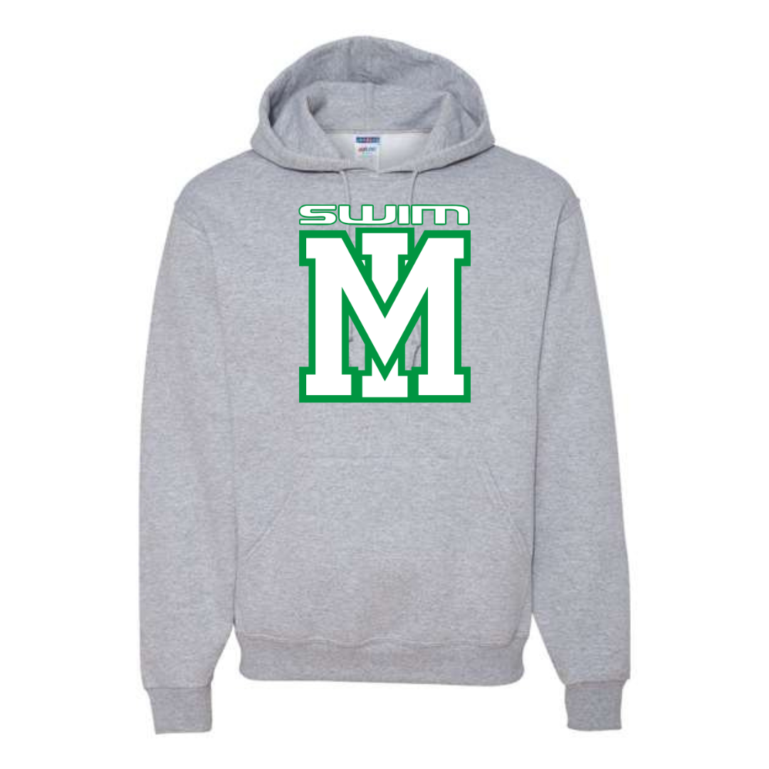 Swim Logo Medium Weight Unisex Hooded Sweatshirt (Customized) - Mountain Island Middle School