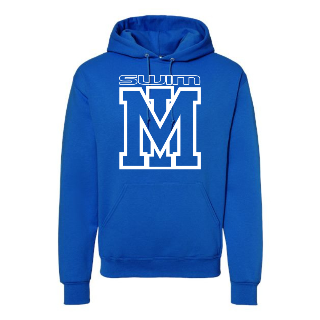 Swim Logo Medium Weight Unisex Hooded Sweatshirt (Customized) - Mountain Island Middle School