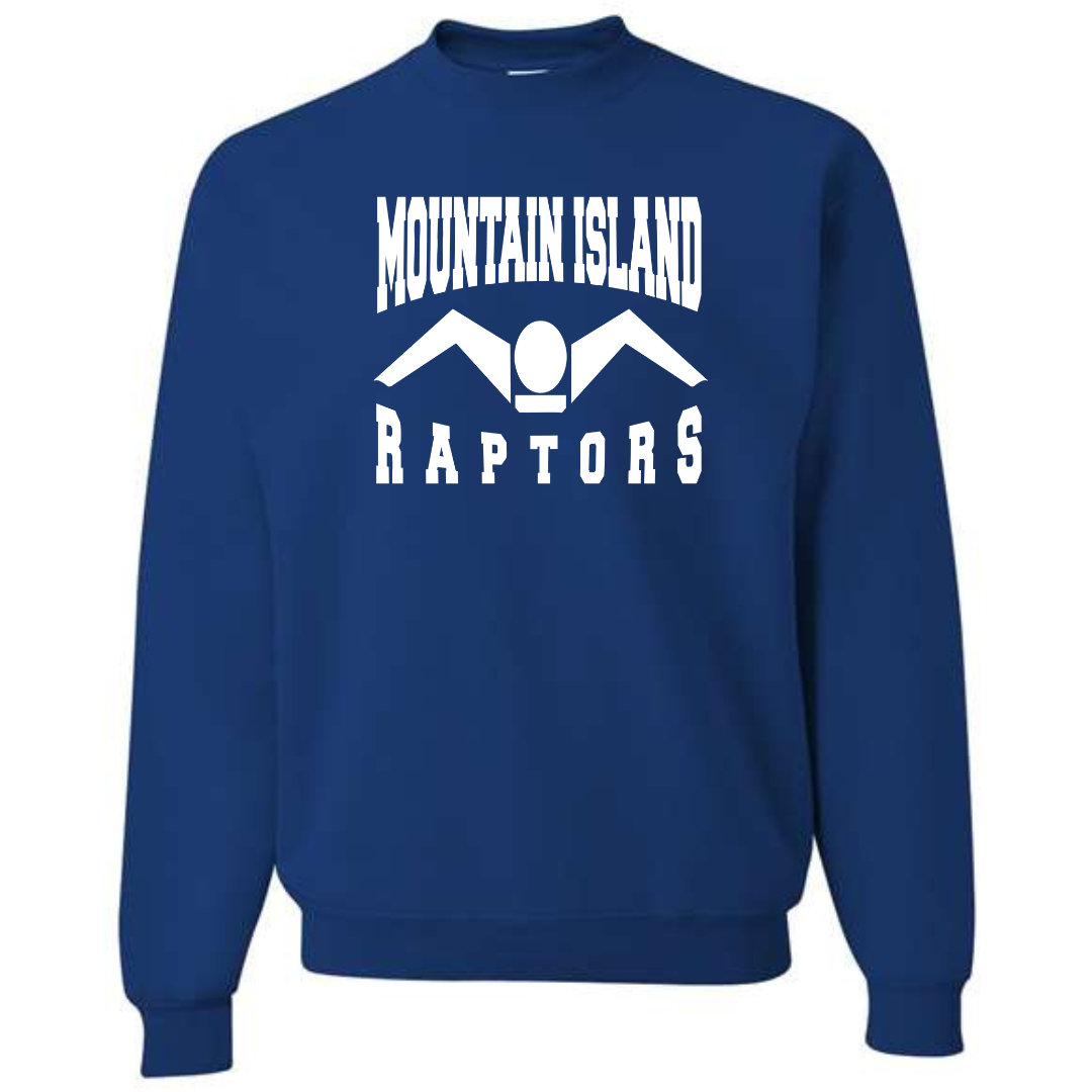 Raptors Logo Fleece Crew Neck Sweatshirt (Customized) - Mountain Island Middle School