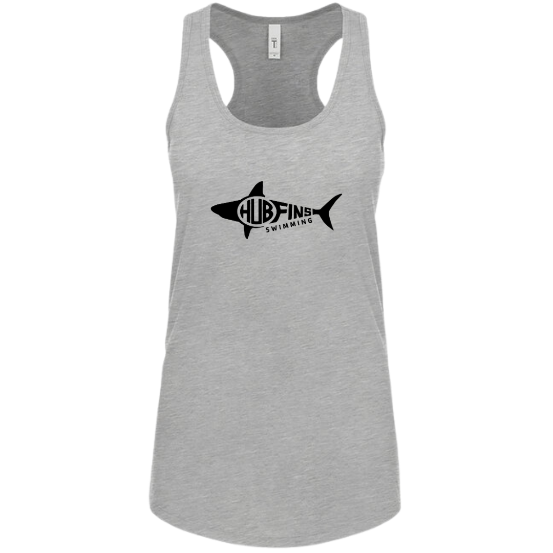 Ladies' Racerback Flowy Tank Black Logo (Customized) - Hub Fins