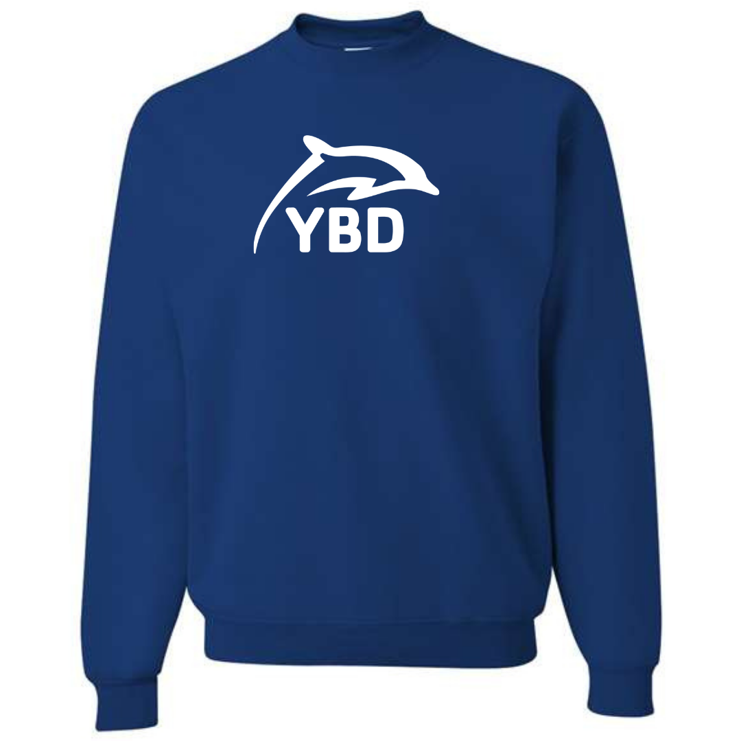 Medium Weight Unisex Crew Neck Sweatshirt (Customized) - Y Blue Dolphins