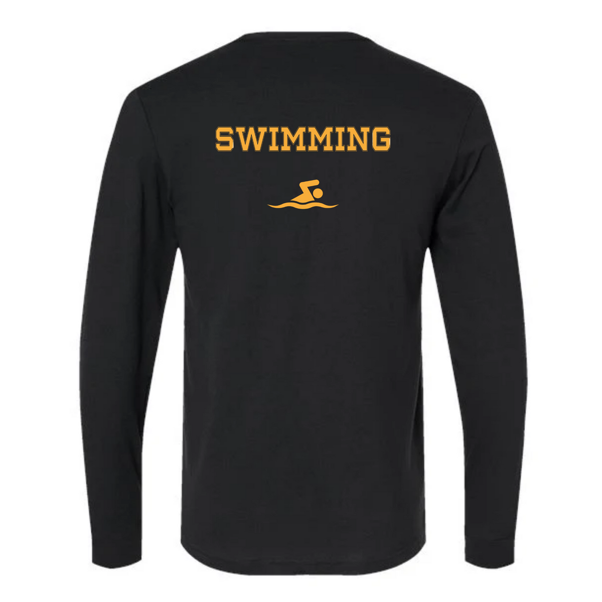 'Swimming' Long Sleeve Tee Shirt (Heat Pressed) - King Middle School