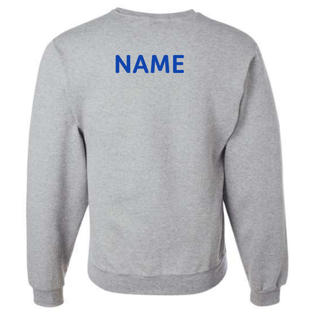 Medium Weight Unisex Crew Neck Sweatshirt (Customized) - Y Blue Dolphins