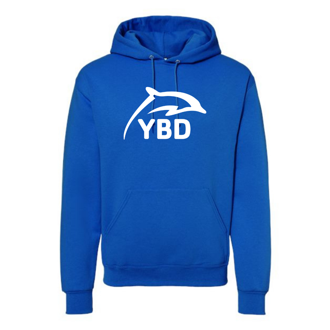 Medium Weight Unisex Hooded Sweatshirt (Customized) - Y Blue Dolphins