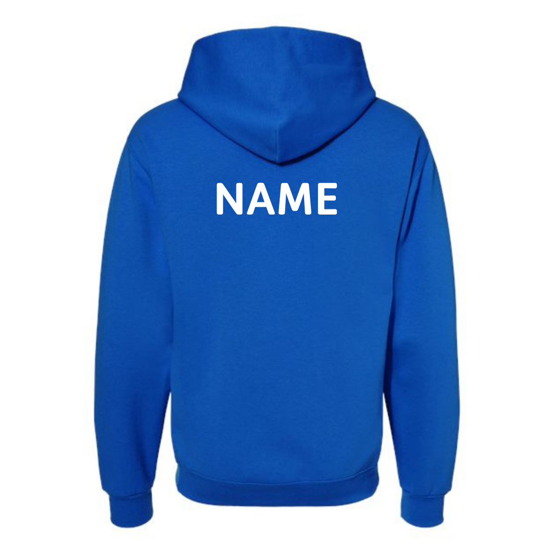Medium Weight Unisex Hooded Sweatshirt (Customized) - Y Blue Dolphins