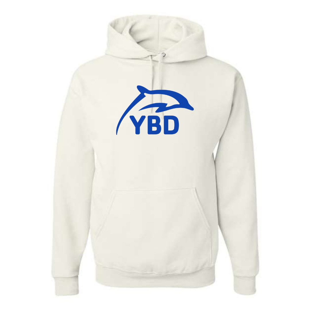 Medium Weight Unisex Hooded Sweatshirt (Customized) - Y Blue Dolphins