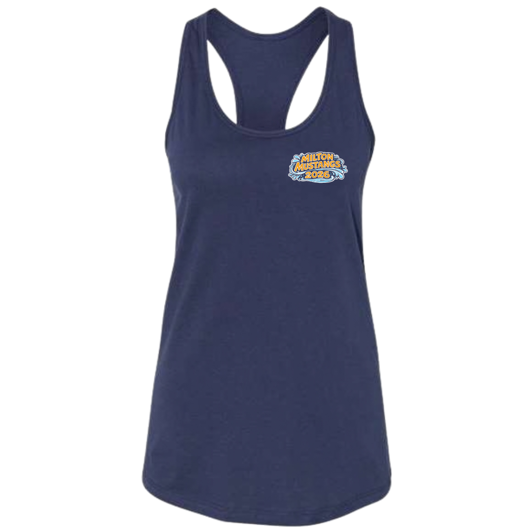 Ladies'  Racerback Tank (Customized) - Milton Mustangs 2026 Team Shirt