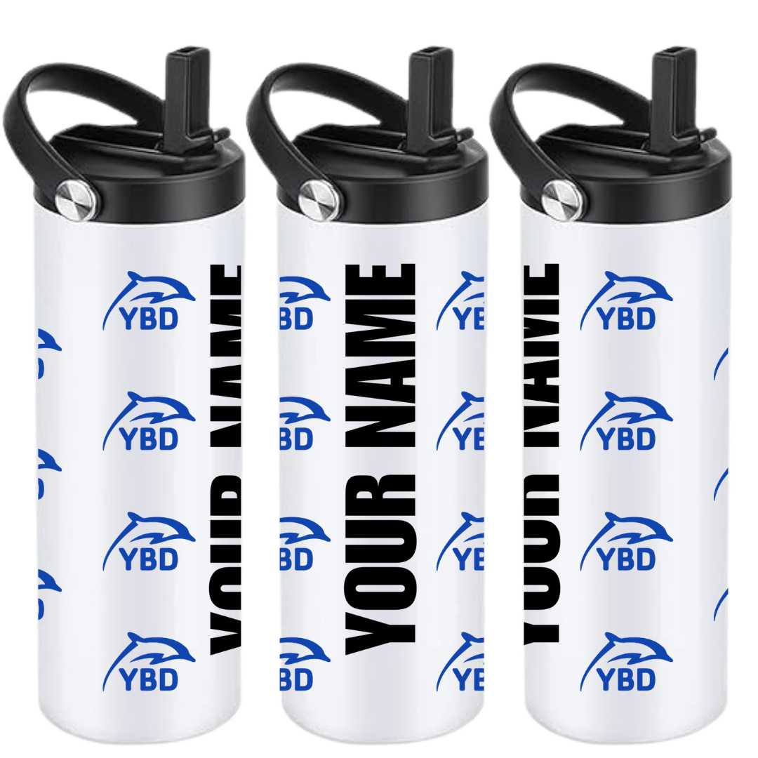 Personalized Insulated Sports Bottle 20oz (Customized) - Y Blue Dolphins