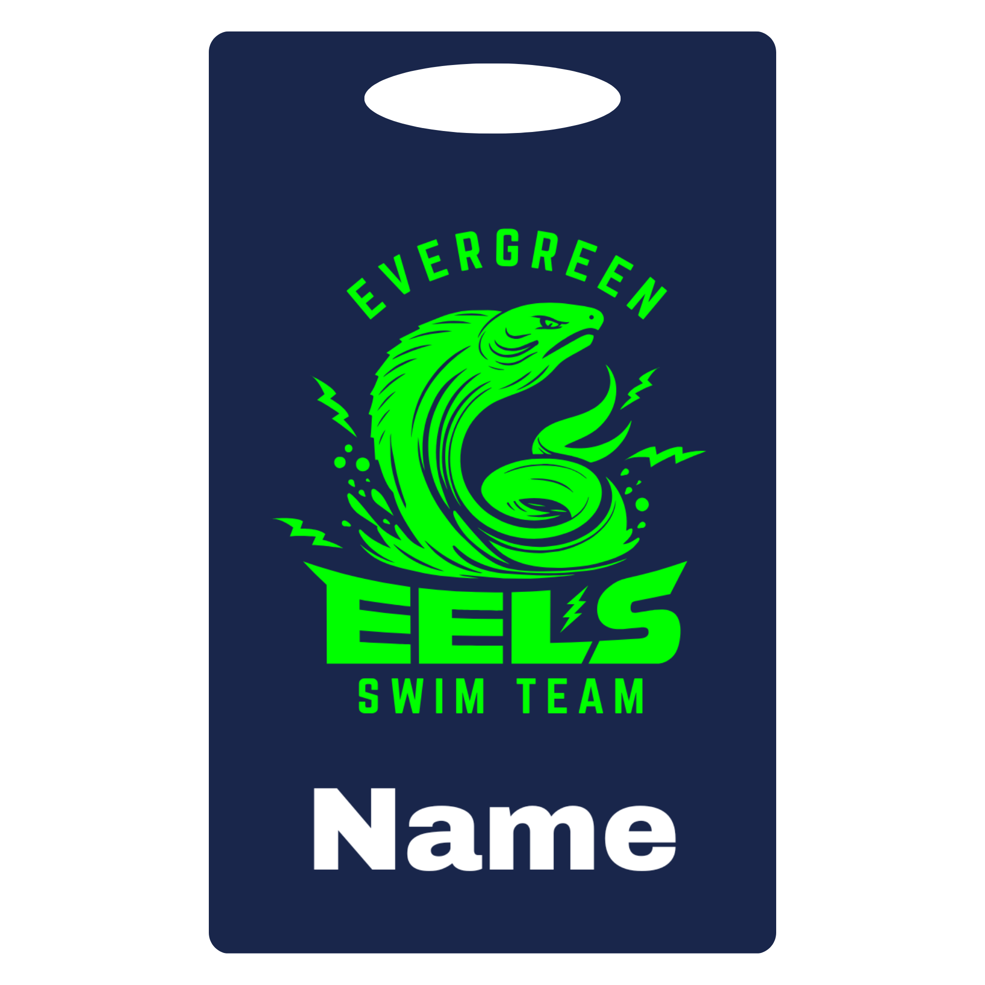 Aluminum Bag Tag (Customized) - Evergreen Eels