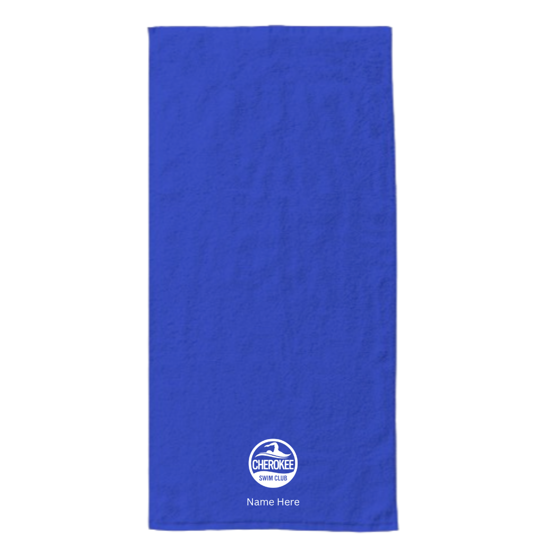 34" x 70" Velour Towel (Customized) - Cherokee Swim Club