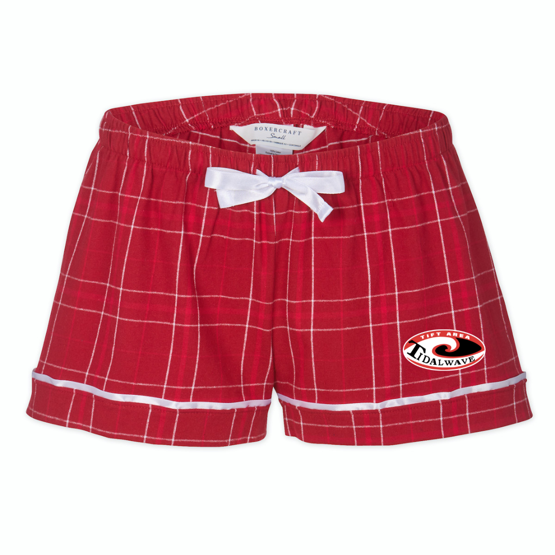 Boxercraft Women's Flannel Short (Customized) - Tiftarea Tidal Waves
