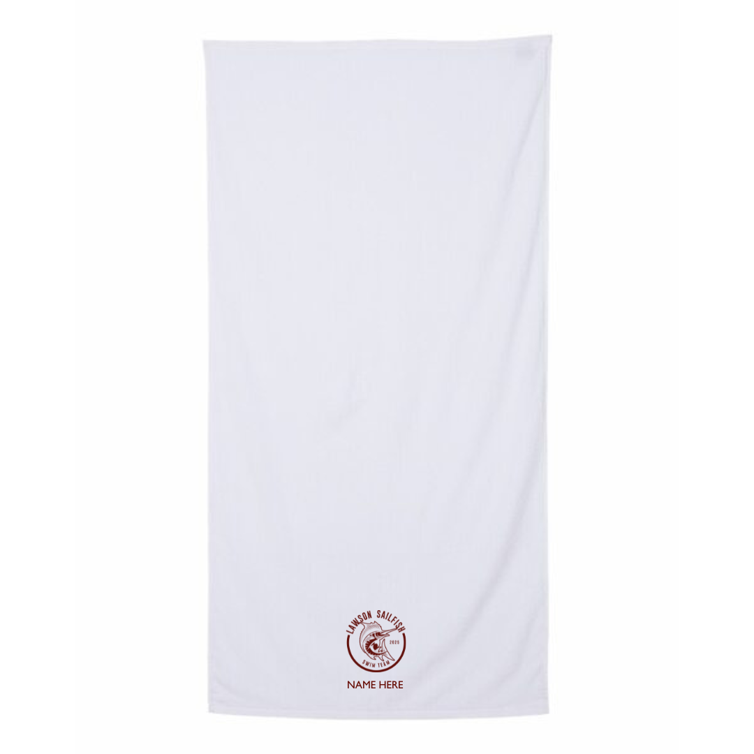 34" x 70" Velour Towel (Customized) - Lawson