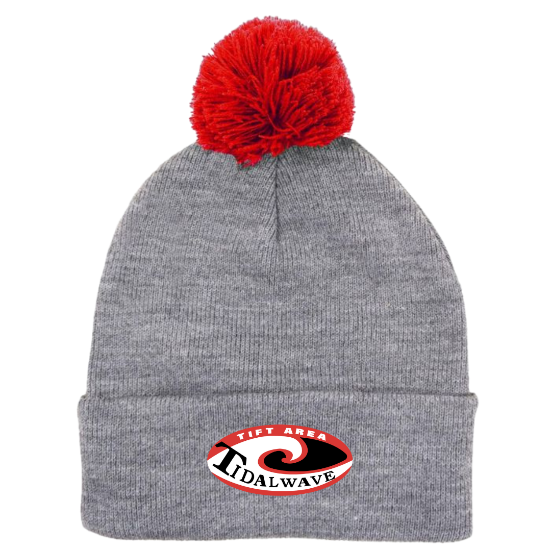 Puff Ball Beanie (Customized) - Tiftarea Tidal Waves