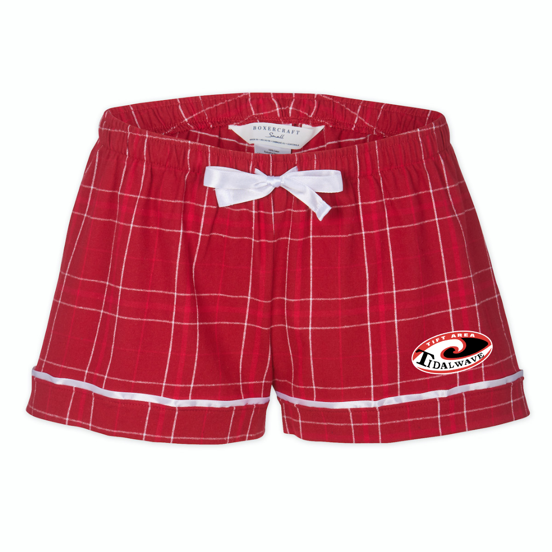 Boxercraft Women's Flannel Short (Customized) - Tiftarea Tidal Waves