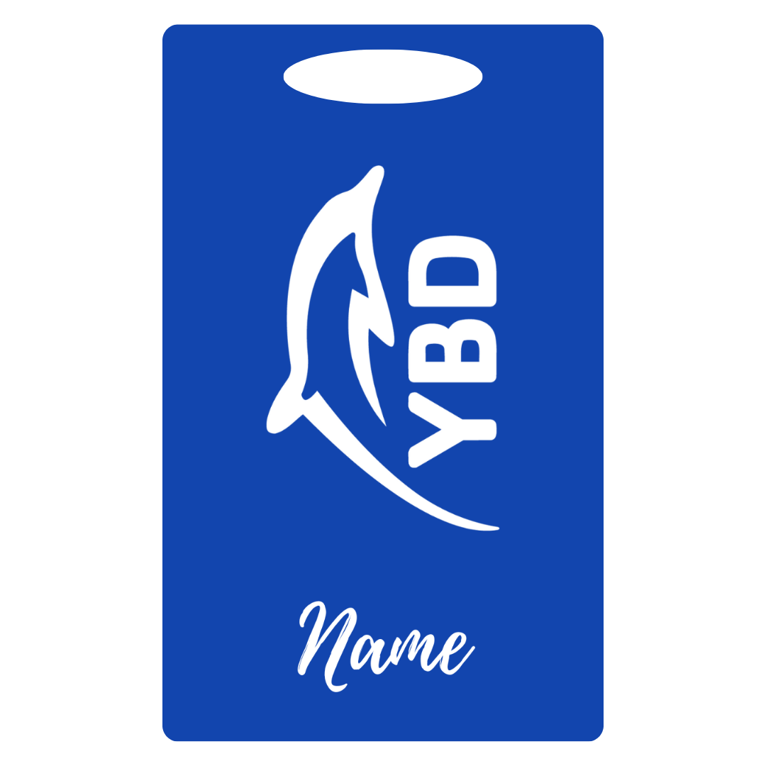Aluminum Bag Tag (Customized) - Y Blue Dolphins