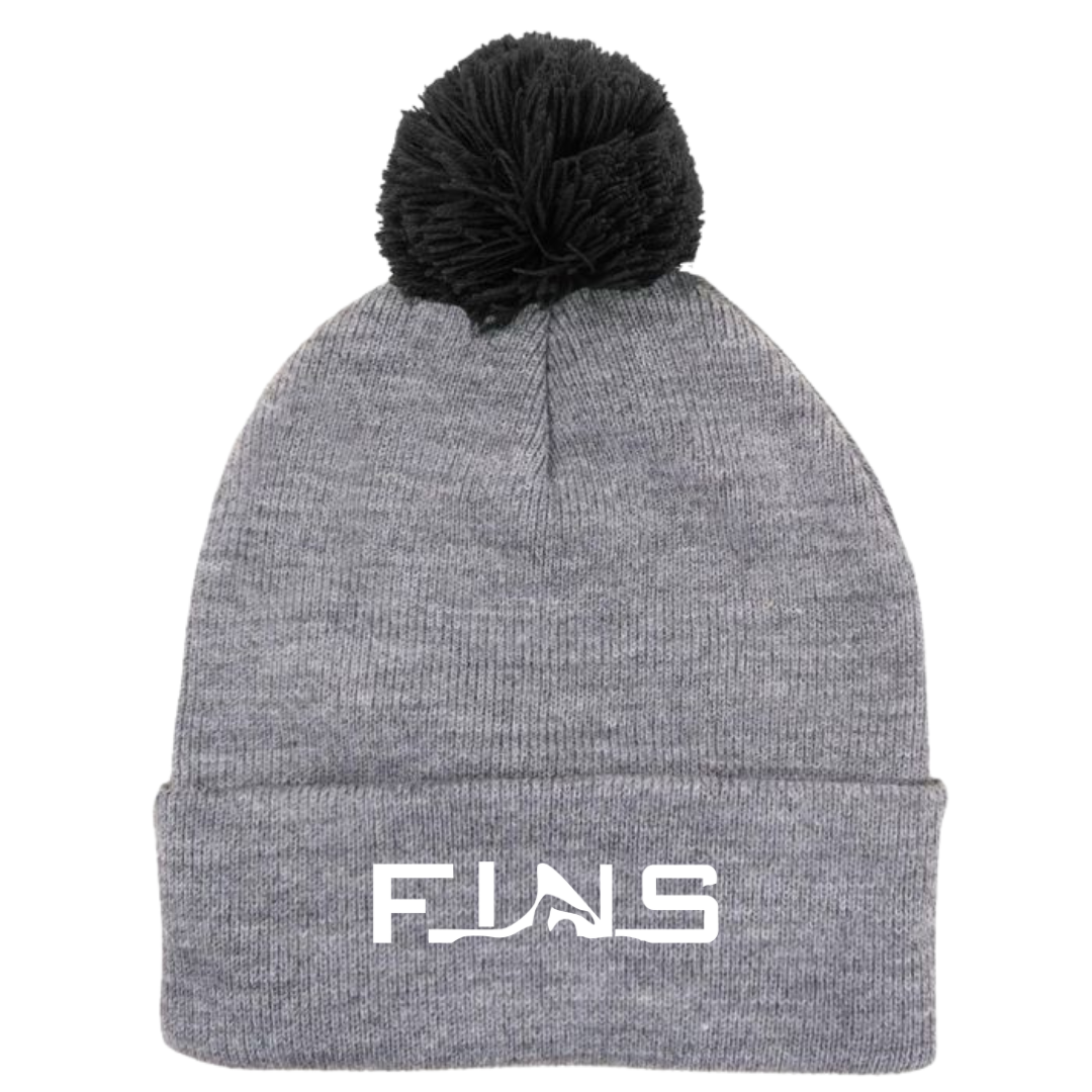 Puff Ball Beanie (Customized) - Bluffton Fins