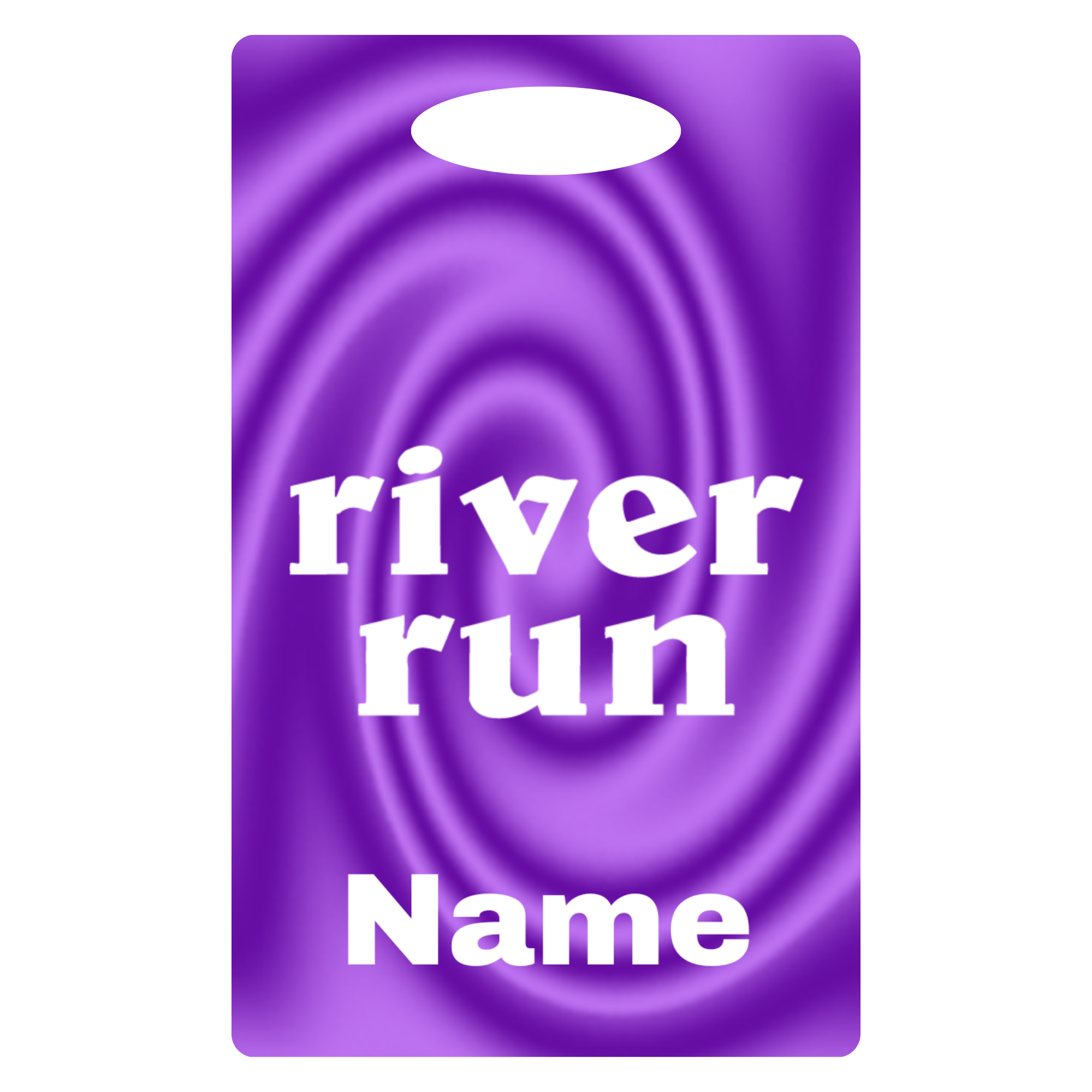 Aluminum Bag Tag (Customized) - River Run