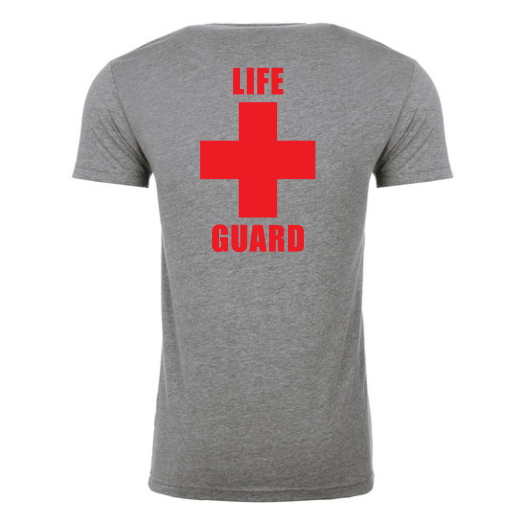 Short Sleeve T-Shirt (Customized) - Cobb County Lifeguard Cross Design