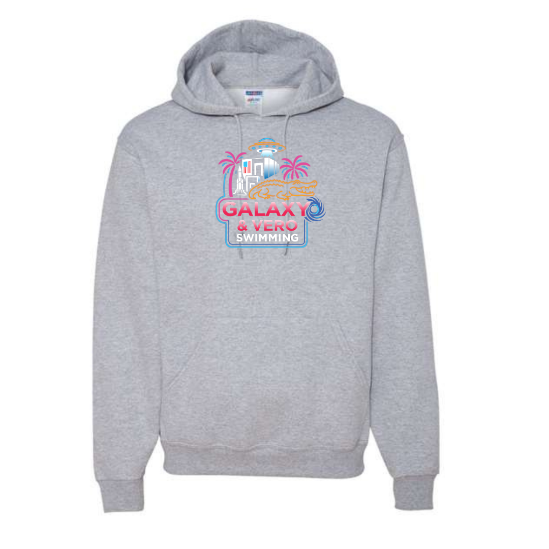 Medium Weight Unisex Hooded Sweatshirt (Heat Press) - Galaxy & Vero Swimming
