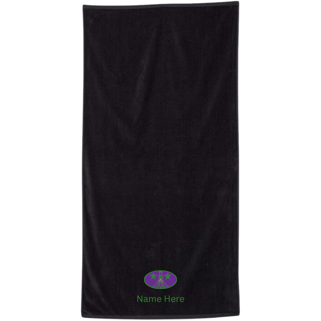 34" x 70" Velour Towel (Customized) - Streamline and Sprint (The J)