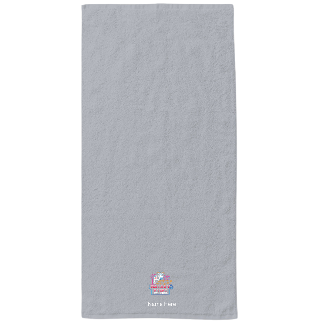 34" x 70" Velour Towel (Embroidered) - Galaxy and Vero Swimming