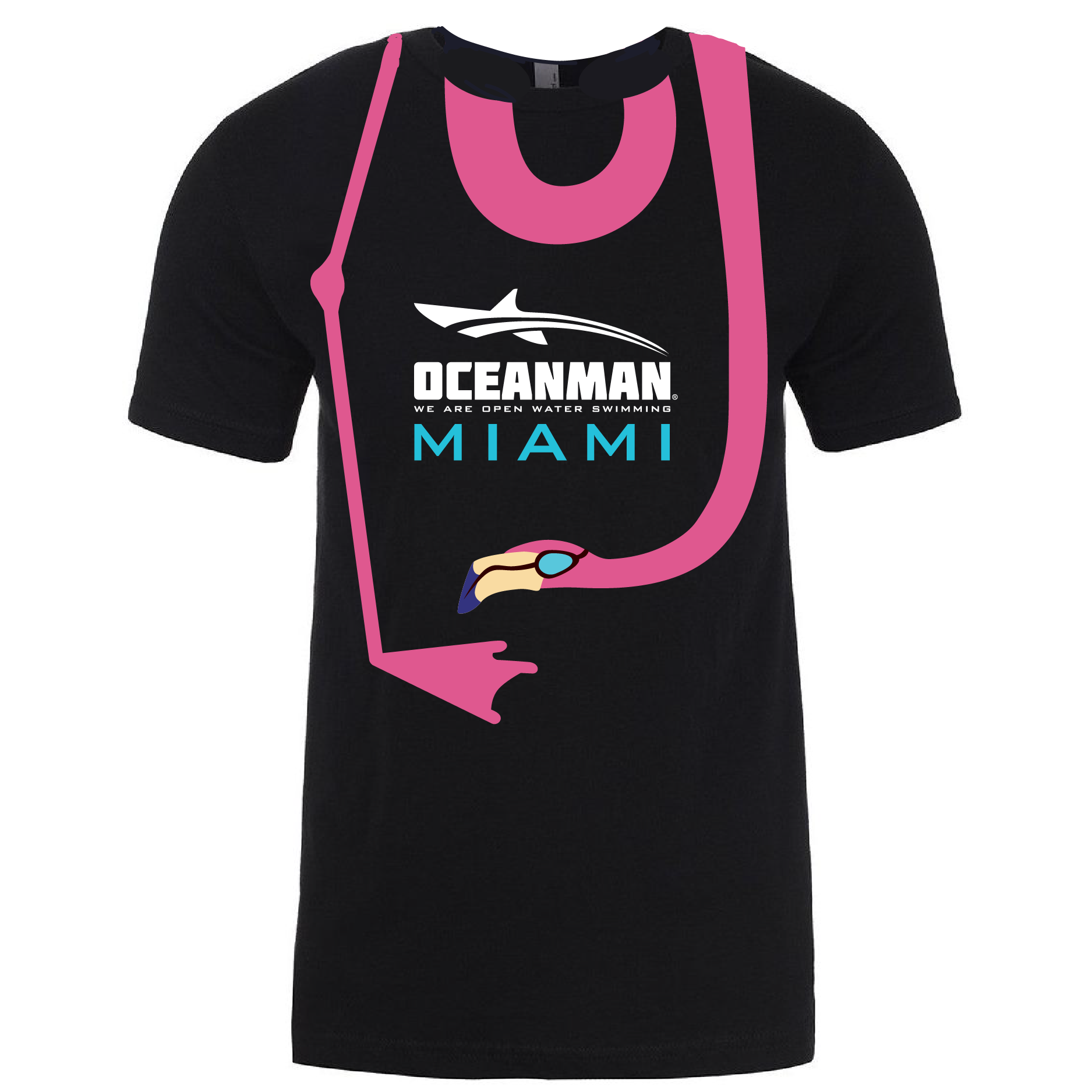 Short Sleeve T-Shirt Flamingo logo (Customized) - Oceanman