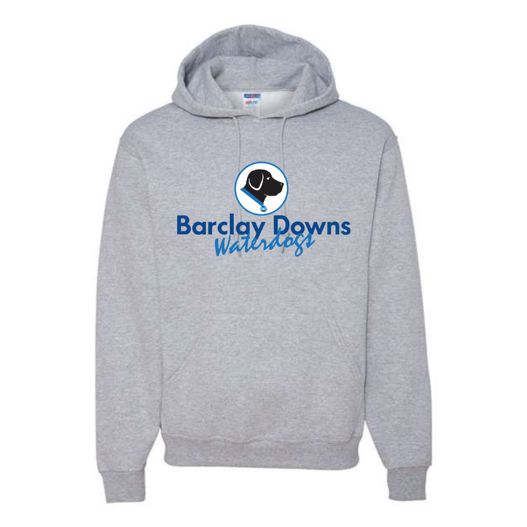 Medium Weight Unisex Hooded Sweatshirt (Customized) Water Dogs Logo - Barclay Downs
